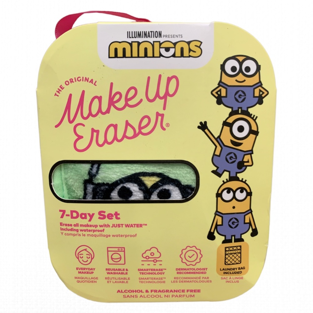 The Original MakeUp Eraser Illumination Minions 7 Day Cloths & Laundry Bag NWB